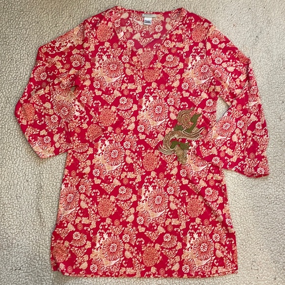 Natori Three Piece Green Dragon Loungewear - Picture 2 of 11